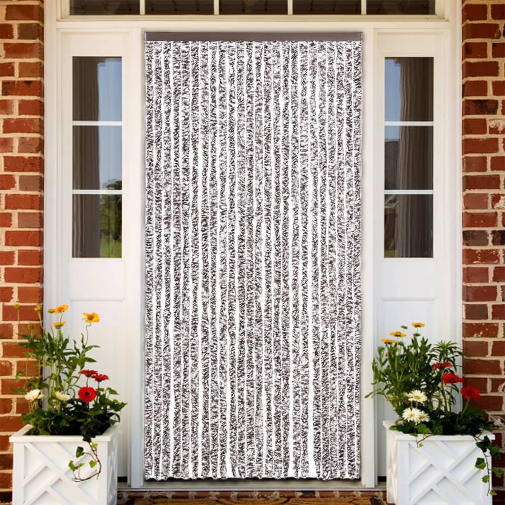 Fly Curtain Brown and Beige 100x230 cm Chenille